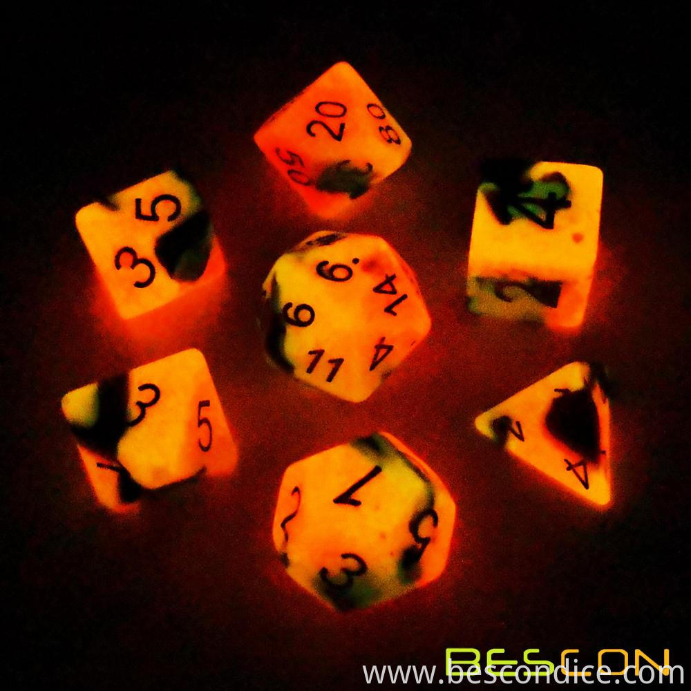 Hot Rocks Glowing Dnd Dice Set 3